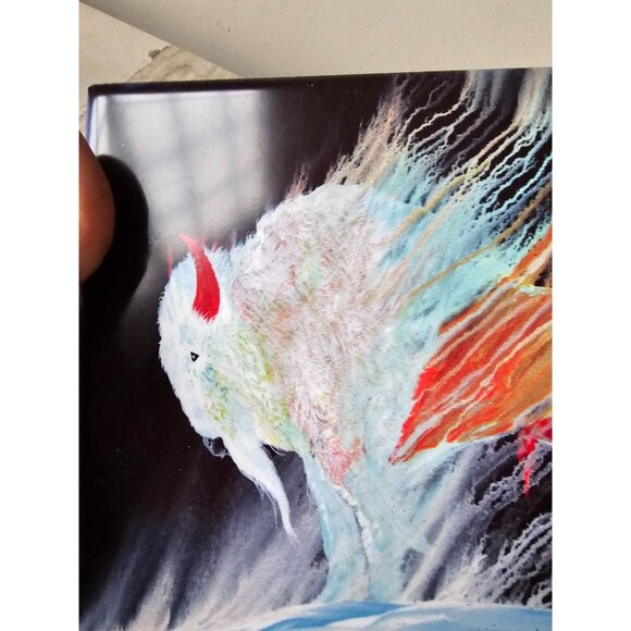 Bill rabbit Creation Buffalo ceramic tile art painting desktop watercolor Oklaho - Picture 2 of 5